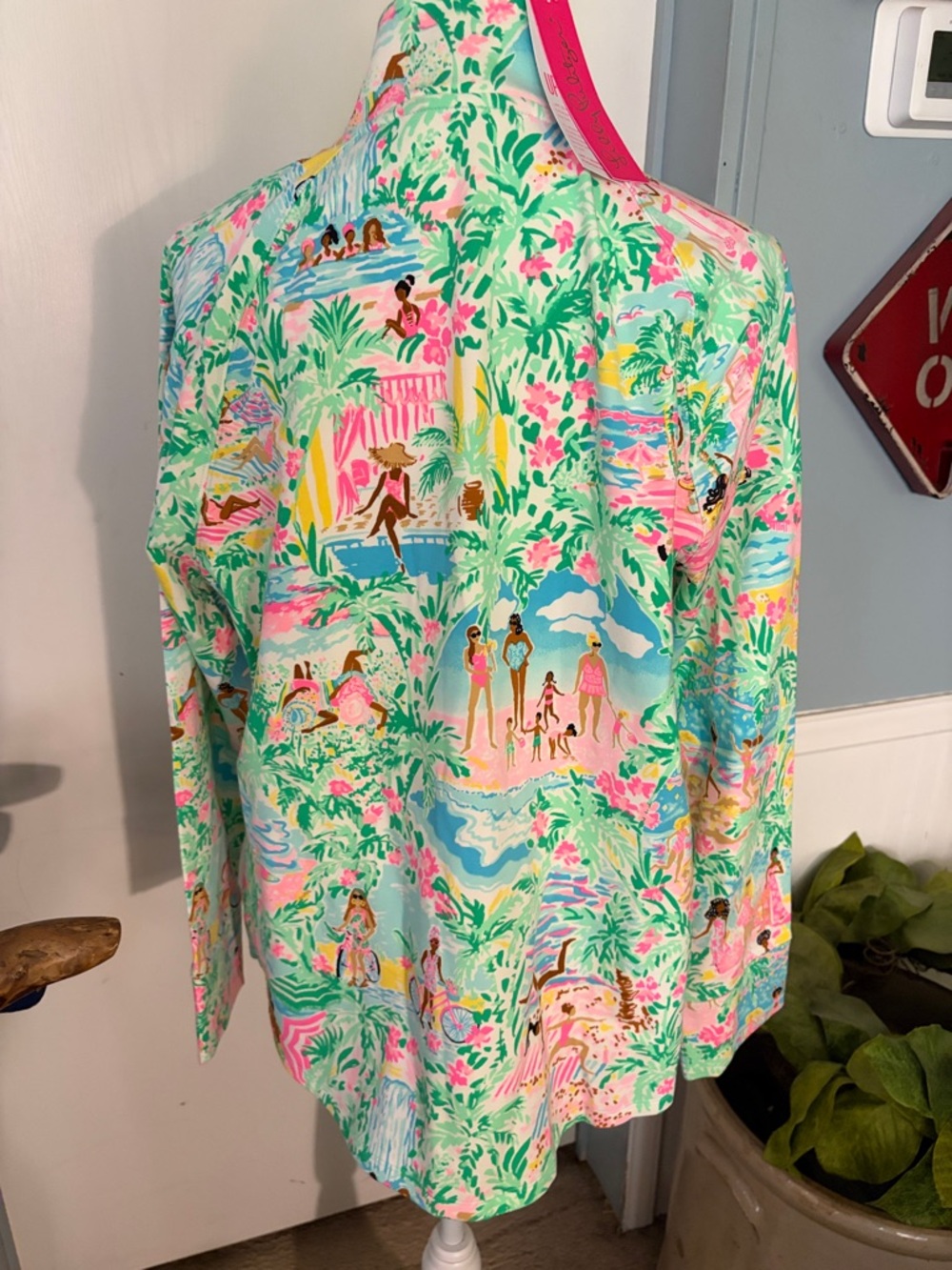Lilly Pulitzer Multicolor Tropical Print Zip-Up Jacket Lets Get Together Print - Picture 5 of 6